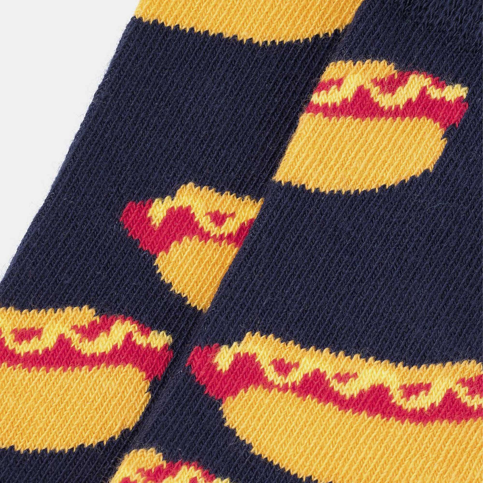 Set de 4 pares de calcetines - diseños "Canoa", "Hot Dog", "Palmeras" y "Banana"