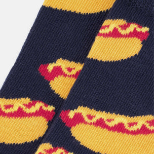 Set de 4 pares de calcetines - diseños "Canoa", "Hot Dog", "Palmeras" y "Banana"
