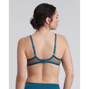 Sujetador con aros de encaje reciclado floral