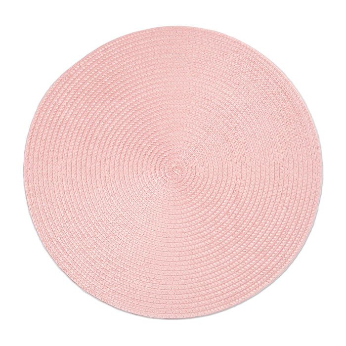 Set de 6 sets de table ronds Excelsa – Round, Polypropylène Rose