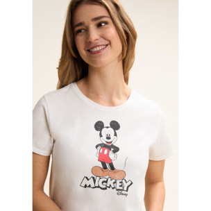 T-shirt regular fit con stampa Mickey Mouse
