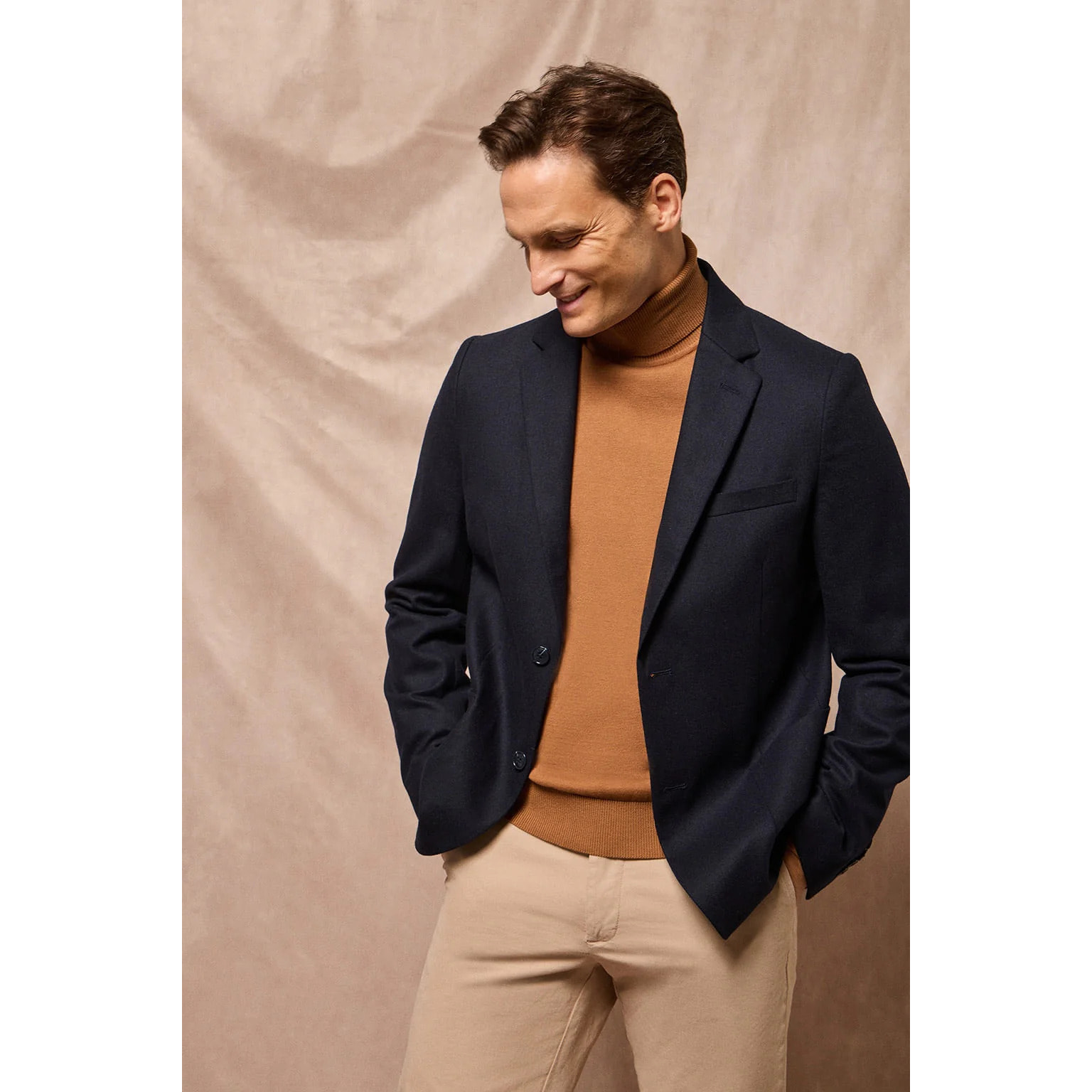 Blazer Cameron blu marino con particolari Polo Club