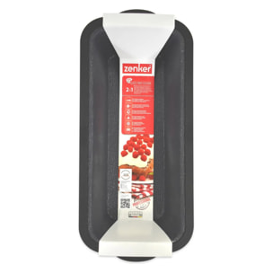 Lot de 2 moules à gâteaux 31,5/14,2 cm en silicone Silicone fibre de verre Silicone fibre de verre Zenker  Silicone fibre de verre