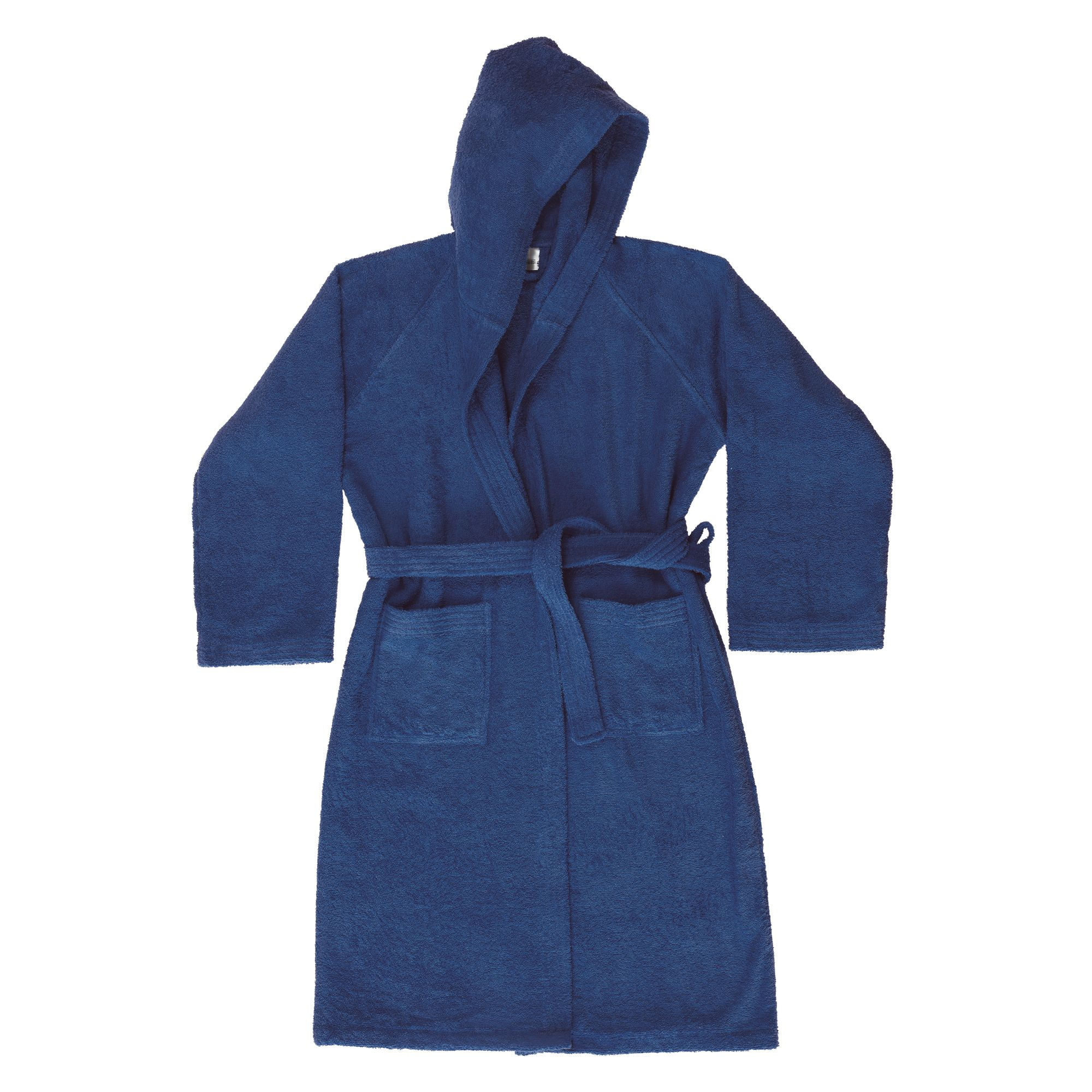 BASSETTI Accappatoio in spugna con cappuccio navy