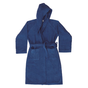 BASSETTI Accappatoio in spugna con cappuccio navy