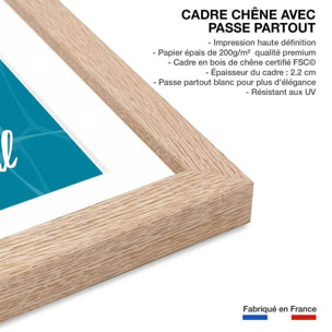 Poster de port cros Affiche sous cadre bois