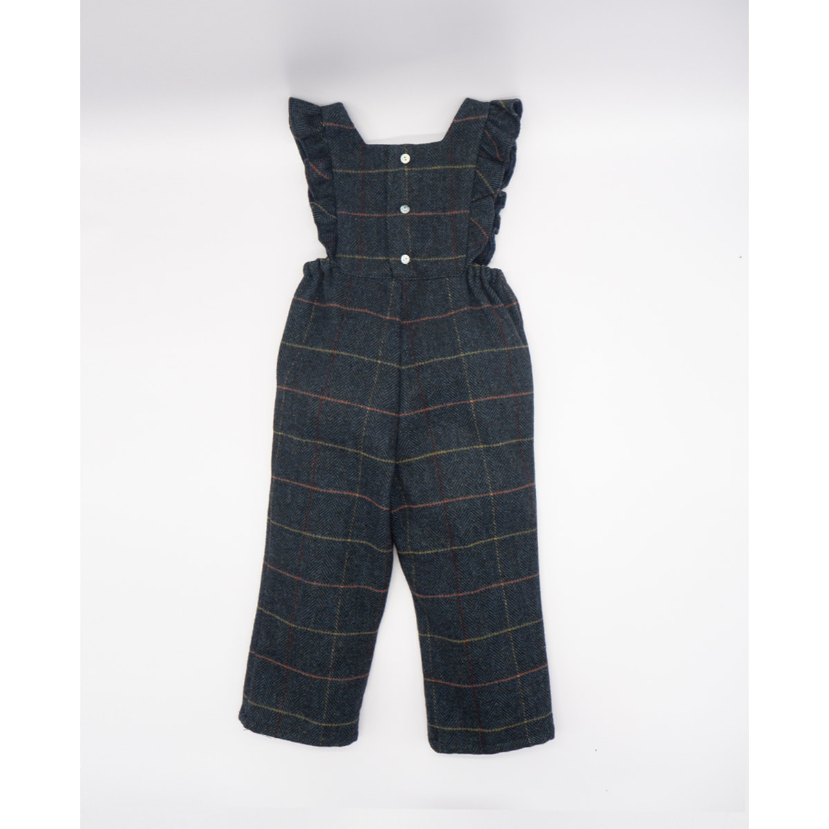 PETO LANA ESPIGA Y CUADROS MULTICOLOR AZUL