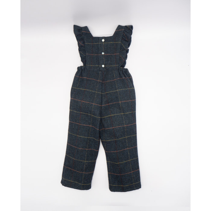 PETO LANA ESPIGA Y CUADROS MULTICOLOR AZUL