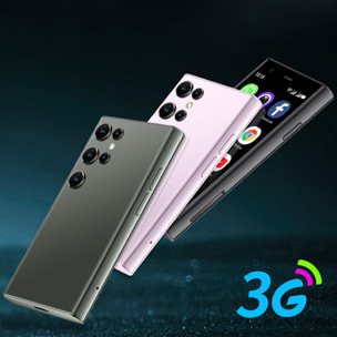 DAM Mini smartphone S23 pro 3G, Android 8.1, 2GB RAM + 16GB. Pantalla 3''.Doble tarjeta SIM. 4,5x1,2x10,2 Cm. Color: Verde Oscuro