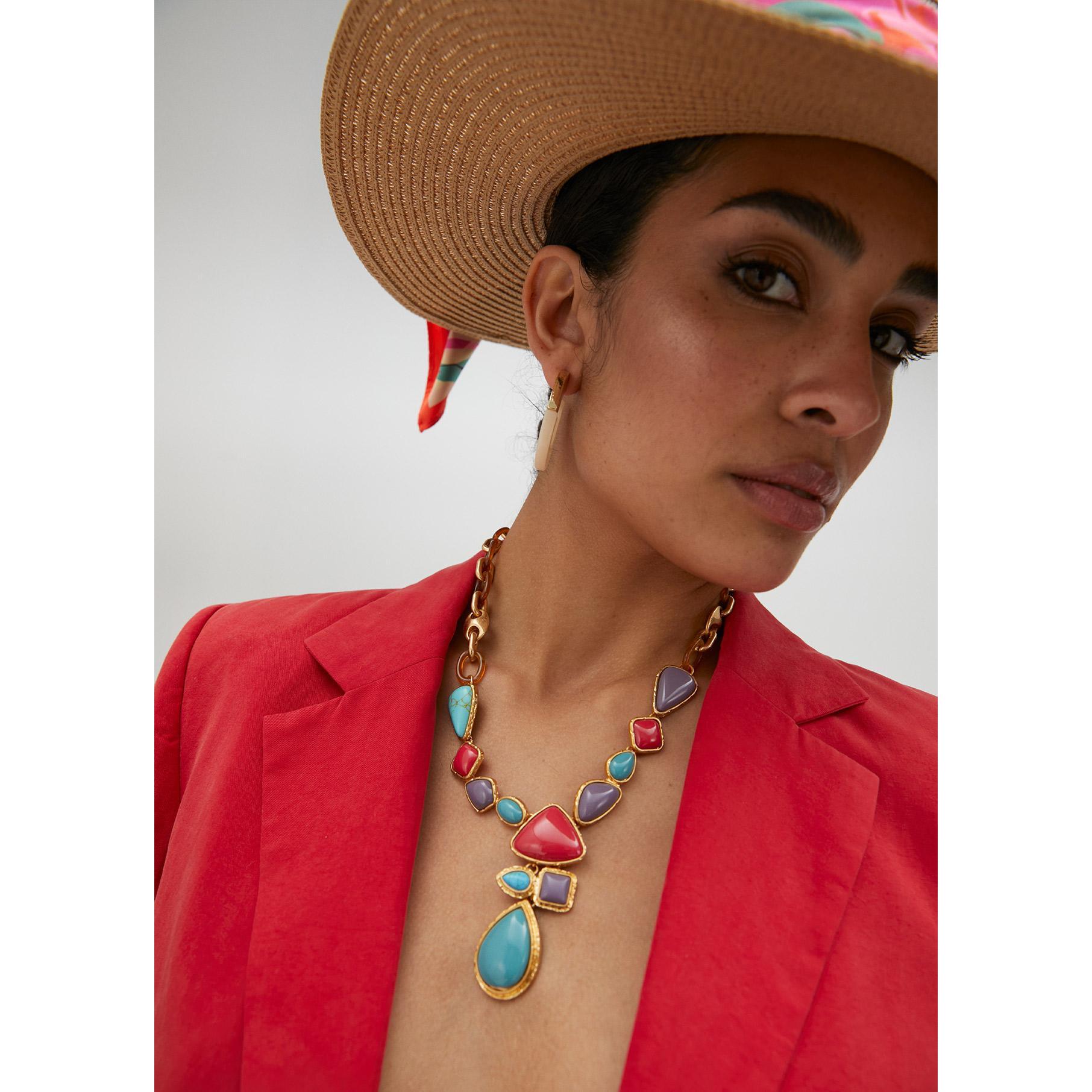 Collana combinata elementi colorati