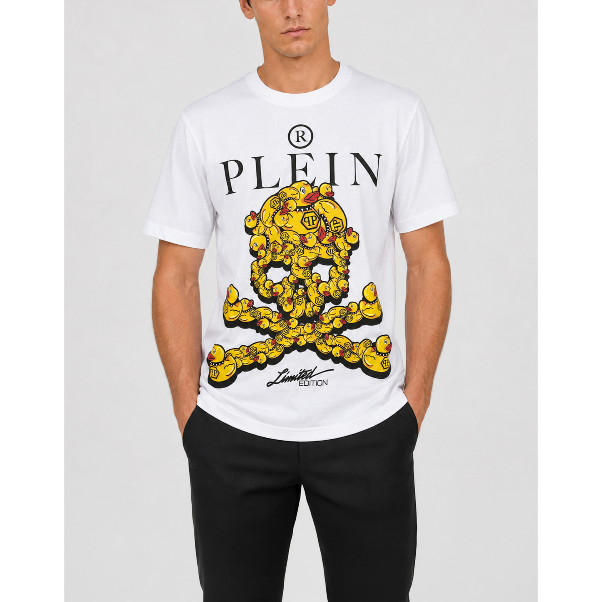 PHILIPP PLEIN Camiseta de cuello redondo y manga corta SKULL