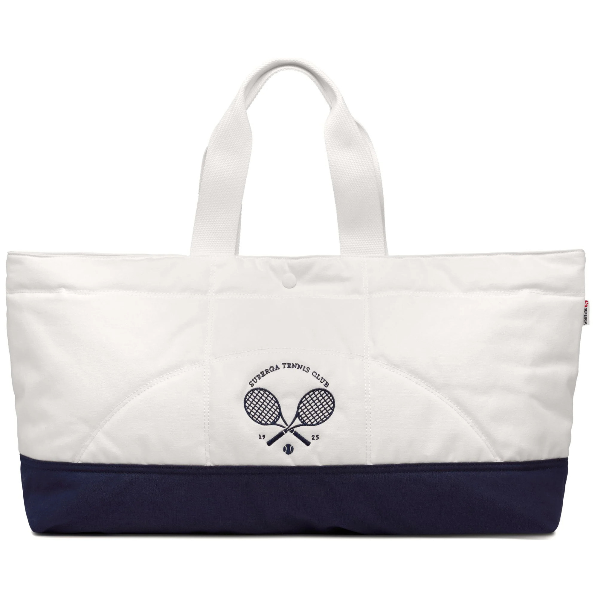 Borse Superga Uomo Donna Bianco Tennis Match Padded Tote Bag