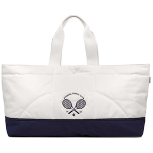 Borse Superga Uomo Donna Bianco Tennis Match Padded Tote Bag