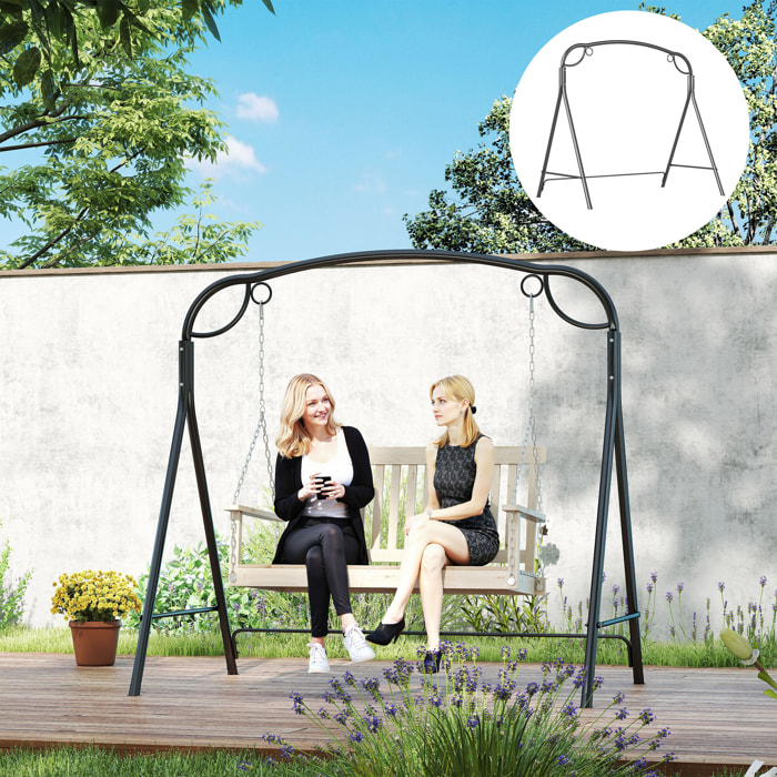Soporte para Columpio de Metal Estructura de Columpio Resistente con Patas en Forma de A Carga 220 kg para Jardín Parque Patio Porche 172x126x170 cm Bronce