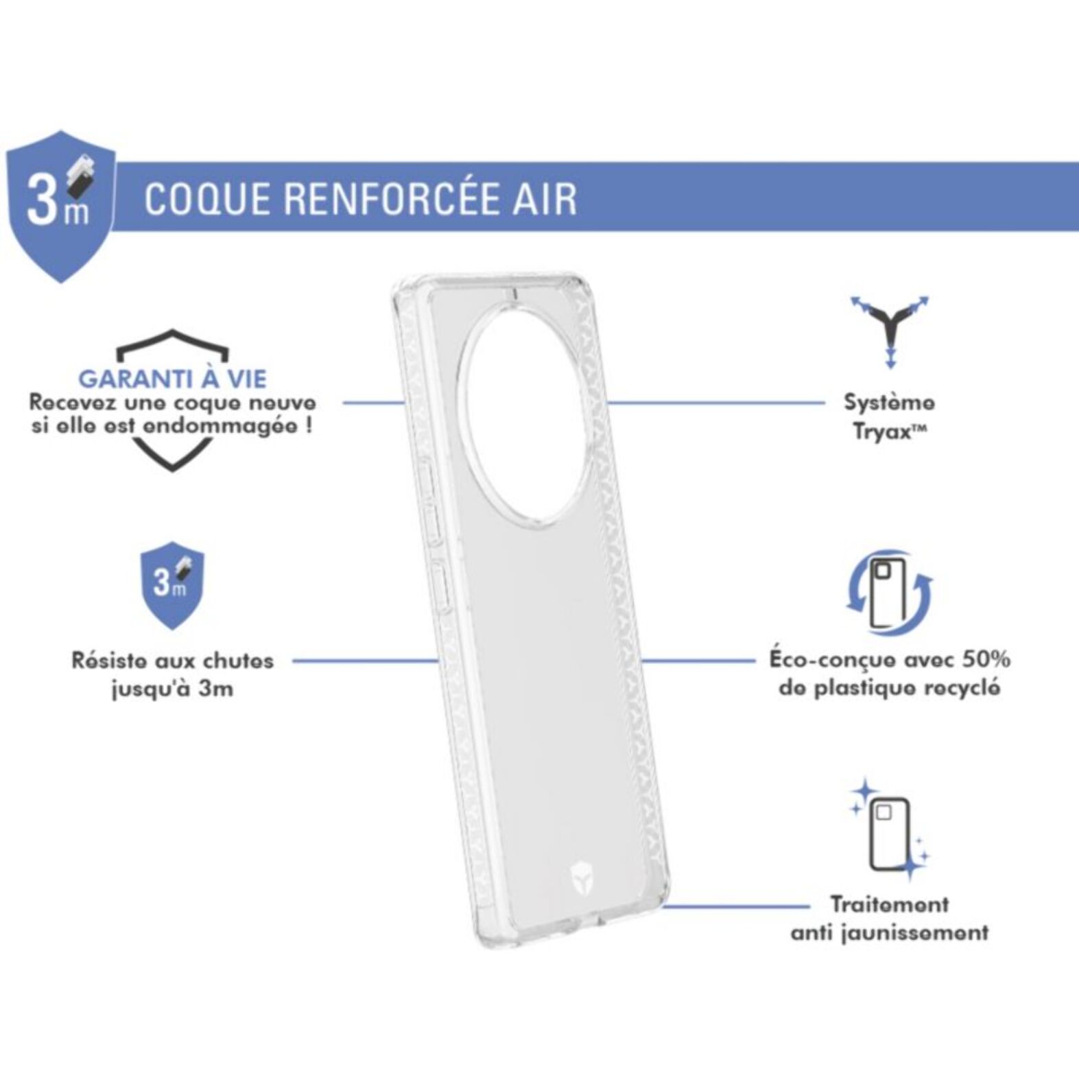Coque FORCE CASE Honor Magic 7 Lite transparente