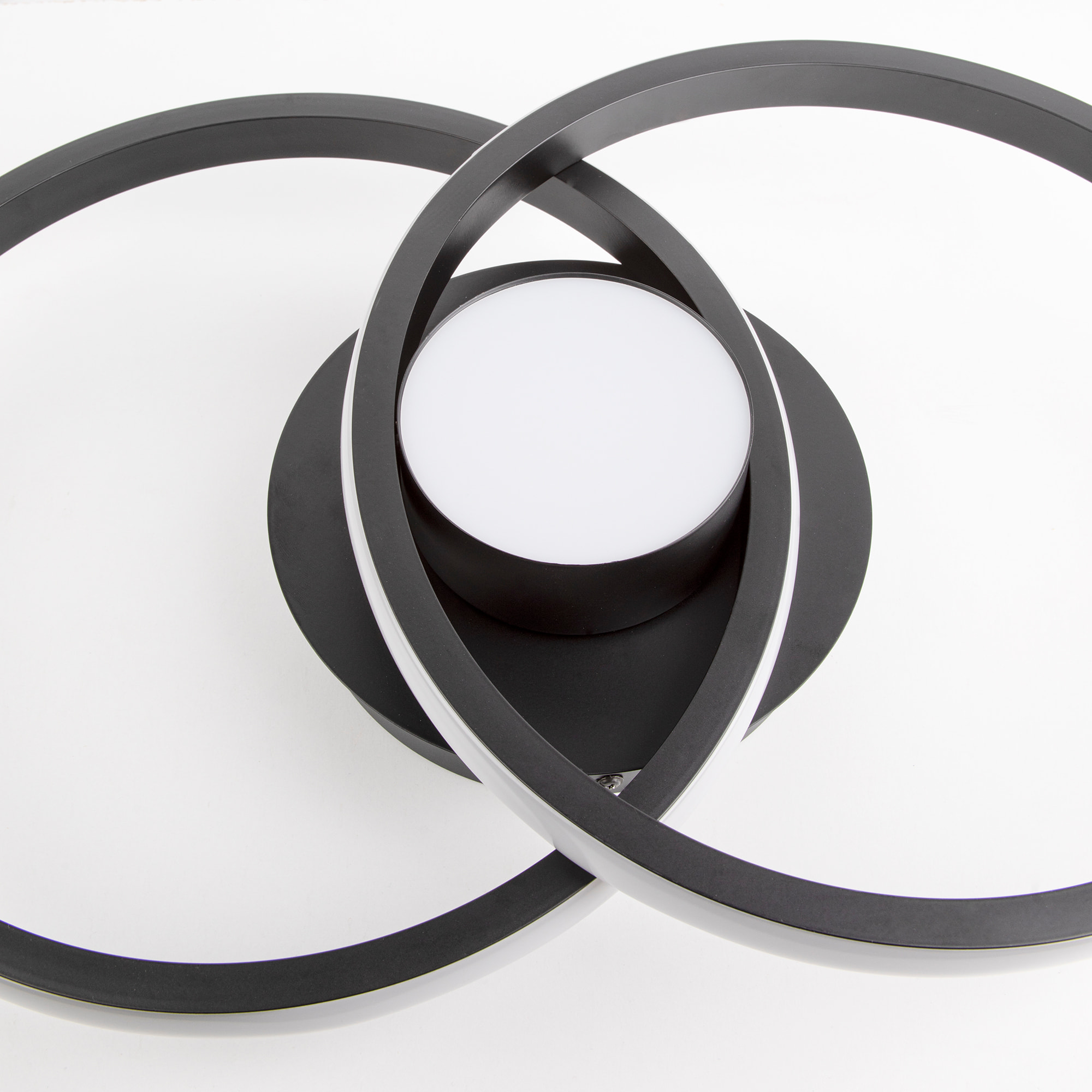 FORLIGHT Plafón Wind LED 26.5W Blanco Neutro 4000K On-Off Negro, Blanco Opal Iluminación LED de Gran Potencia y Estilo