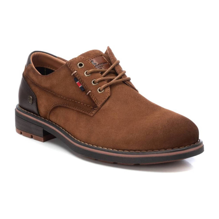 Zapato blucher/derby de piel camel