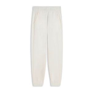 Pantaloni regular in felpa tinto enzimaticamente con fondo elastico