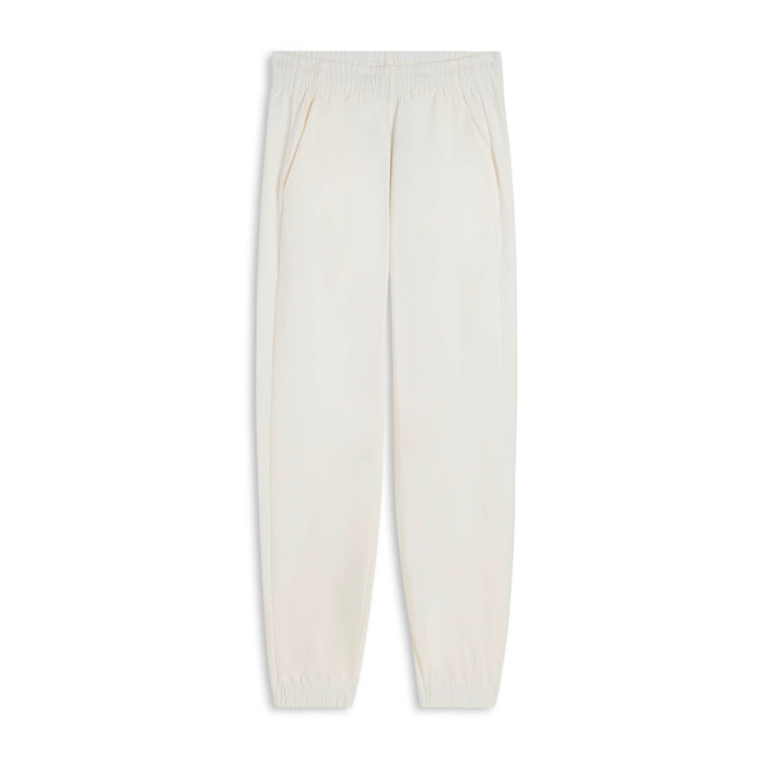 Pantaloni regular in felpa tinto enzimaticamente con fondo elastico