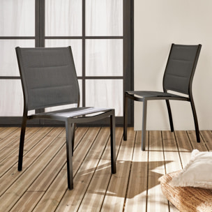 Chaise de jardin empilable aluminium (lot de 2) CHAISES CHICAGO