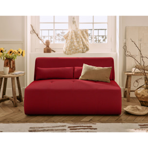 Onyx - canapé droit 2 places - en tissu mailles 3D - Rouge