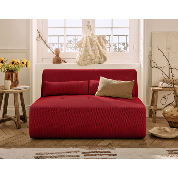Onyx - canapé droit 2 places - en tissu mailles 3D - Rouge
