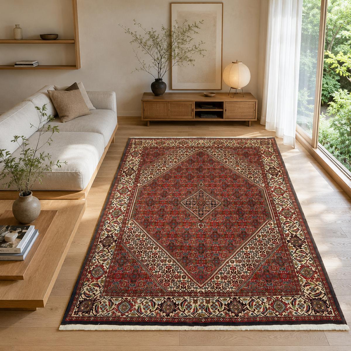 Tapis d'orient, motif oriental, noué main en laine, ASEM