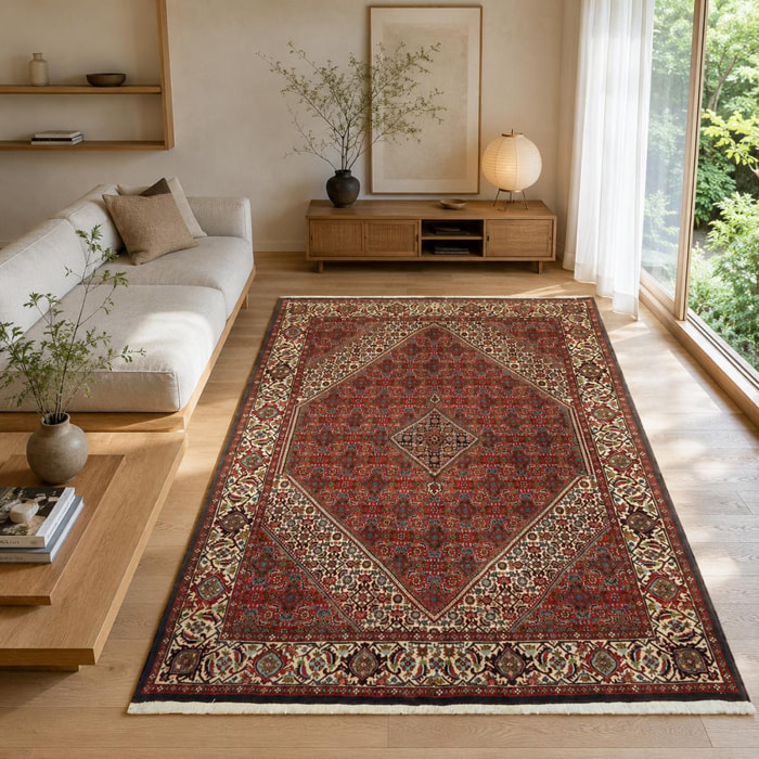 Tapis d'orient, motif oriental, noué main en laine, ASEM