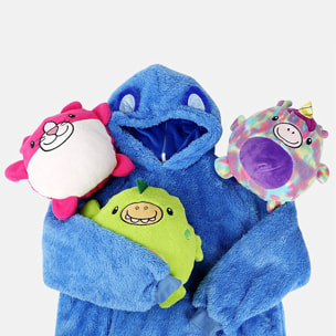 Peluche trasformabile in felpa di peluche extra morbida, 60x47cm. Tasca frontale a marsupio. disegno unicorno