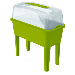 Huerto Urbano con invernadero de 52 litros en polipropileno 77 x 38 x 82 cm color pistacho