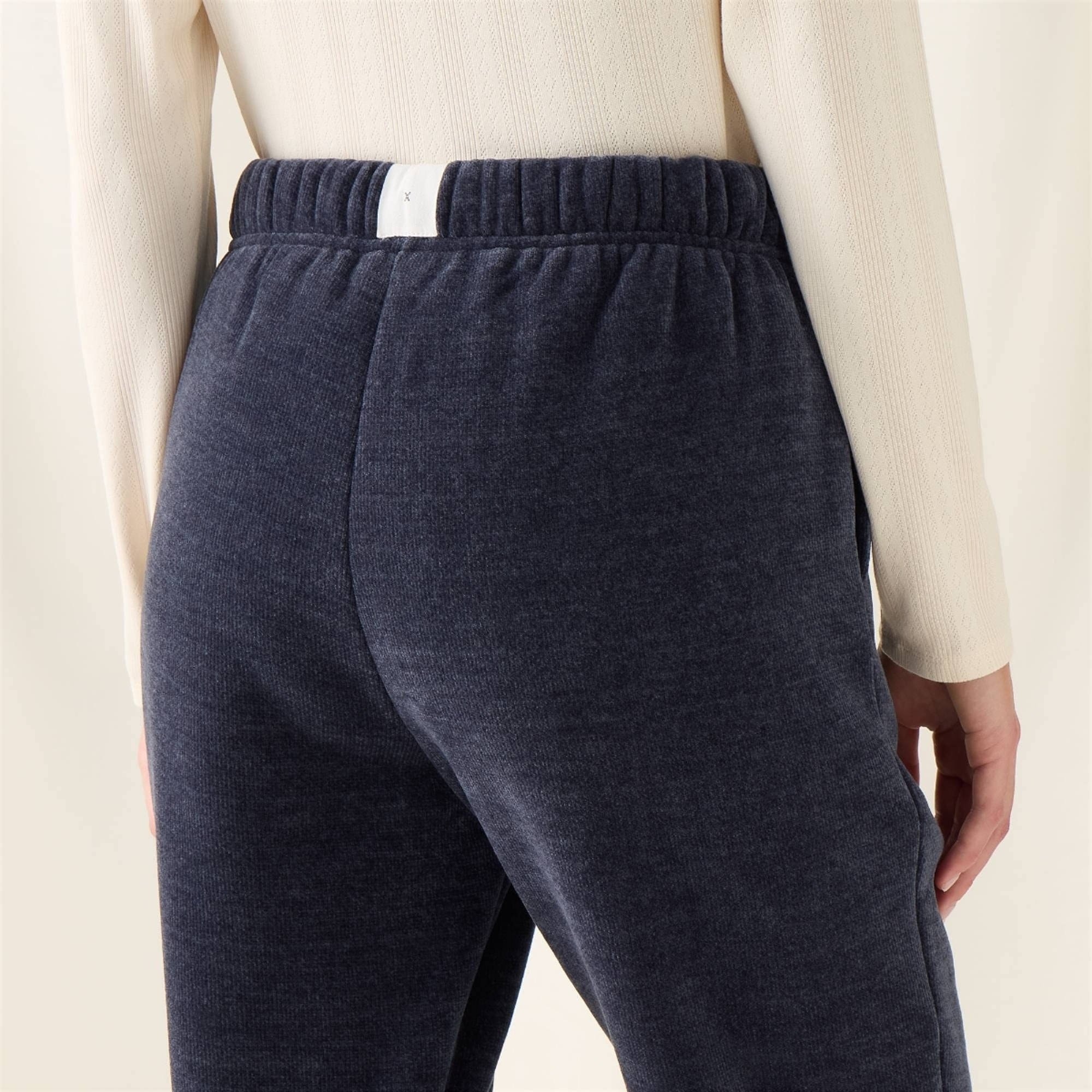 Pantalón de chenilla con borreguito Silvi color azul Poliéster