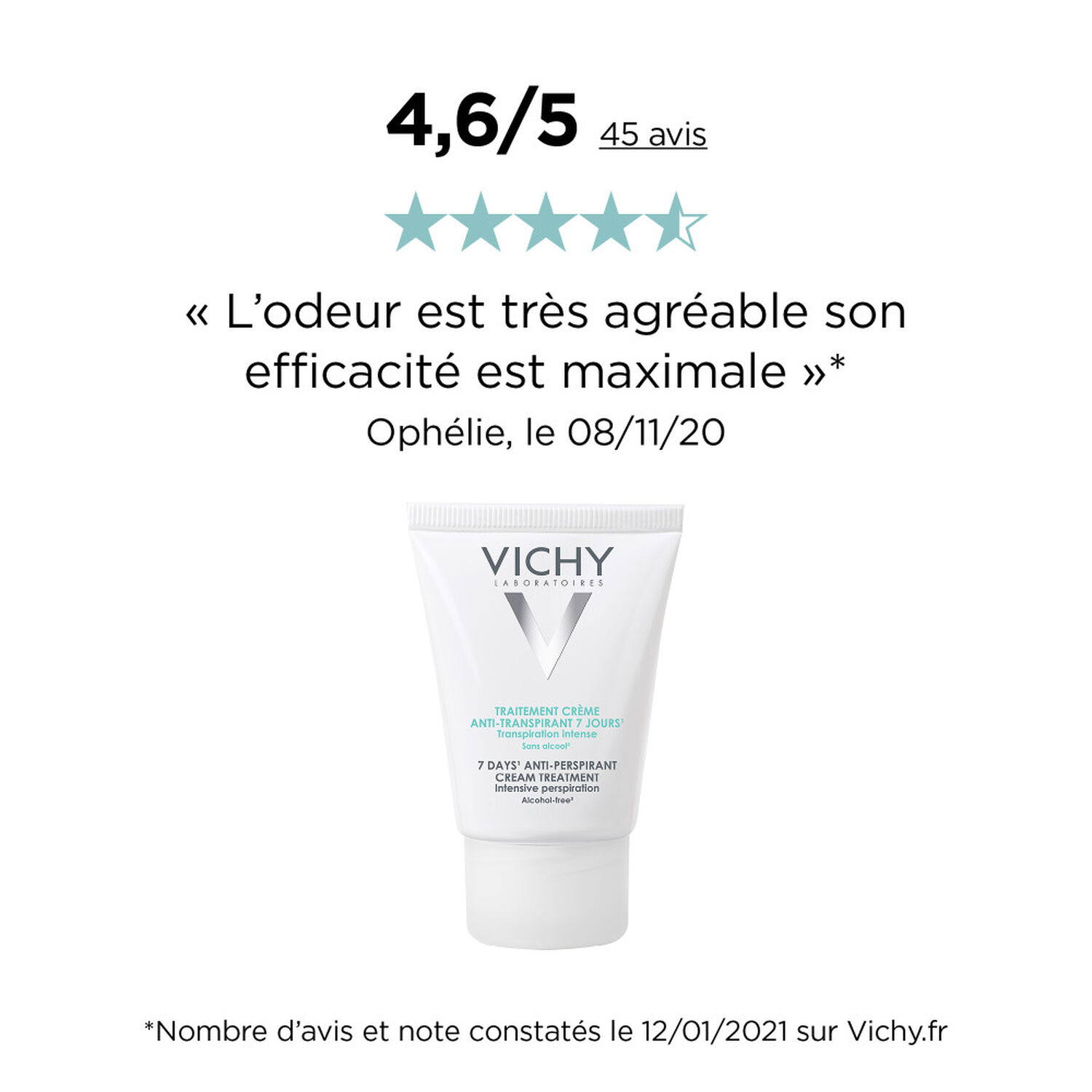 Crème Traitement Anti-Transpirant - Efficacité 7 jours 30 ml