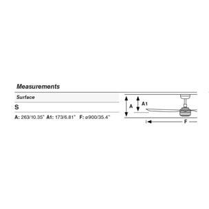 MINI PUNT S LED Ventilatore a soffitto bianco