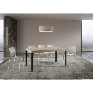 Mesa extensible 80x160/244 cm Everyday Cachemira estructura Antracita