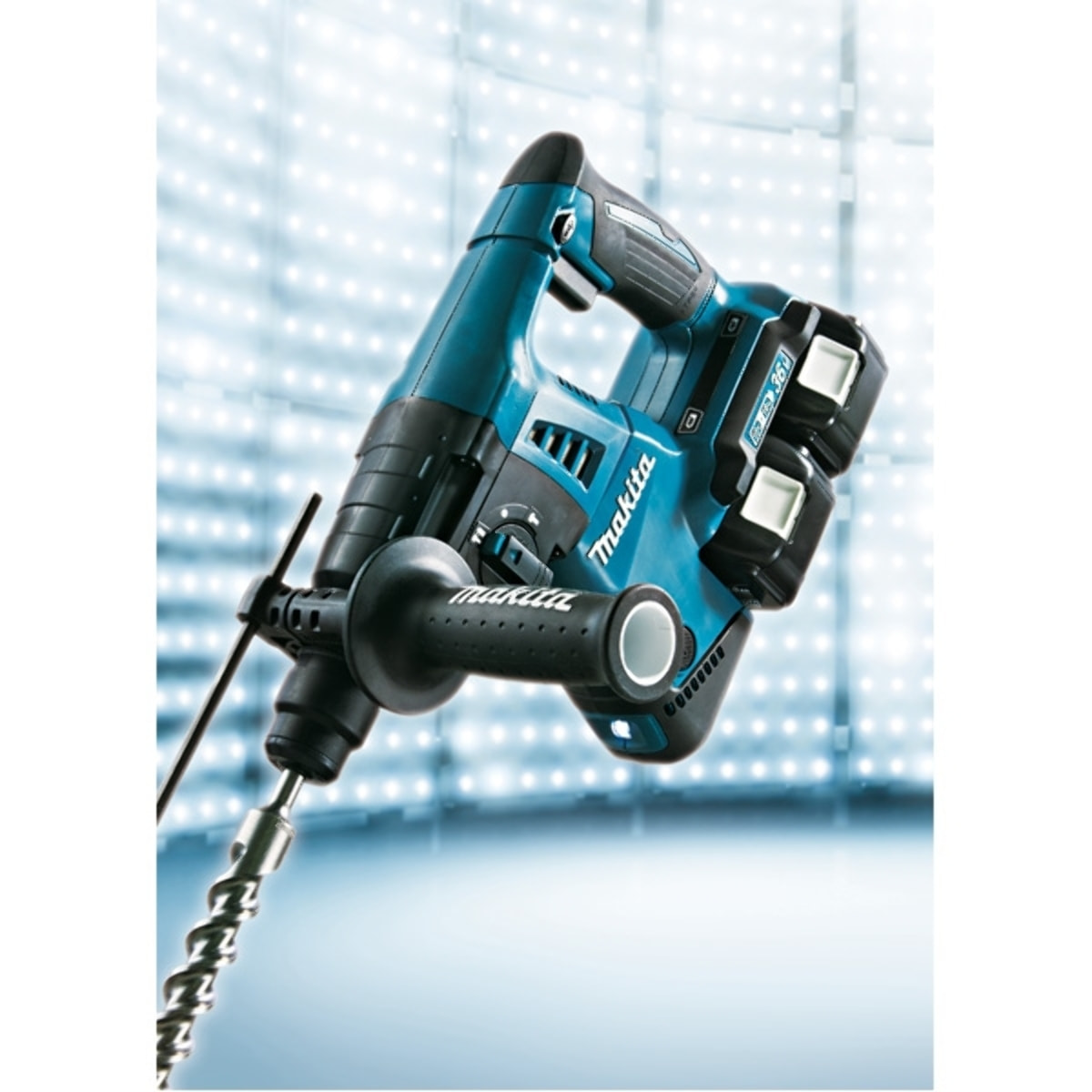 SDS+ 36V MAKITA - 2x18V Li-ion 5Ah - 26mm - 4xbaterías + 1xcargador rápido + 2 maletas de transporte + accesorios - DHR264PT4J