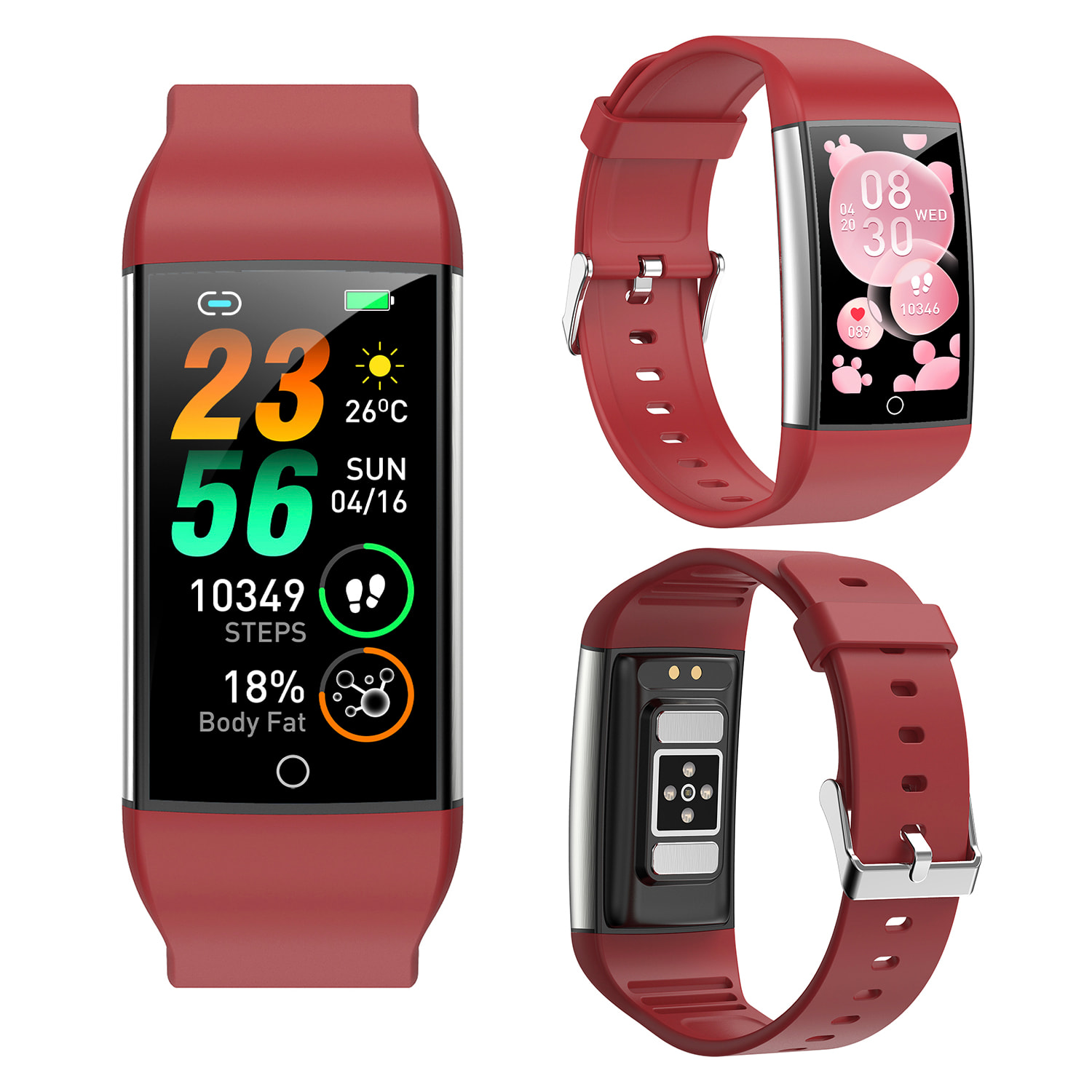 Bracciale intelligente TK76. Terapia della moxibustione magnetica. Monitorare l'acido urico, i lipidi nel sangue, il grasso corporeo, la glicemia.
