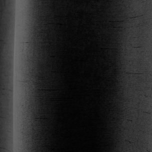Rideau occultant uni et fileté - Gris anthracite