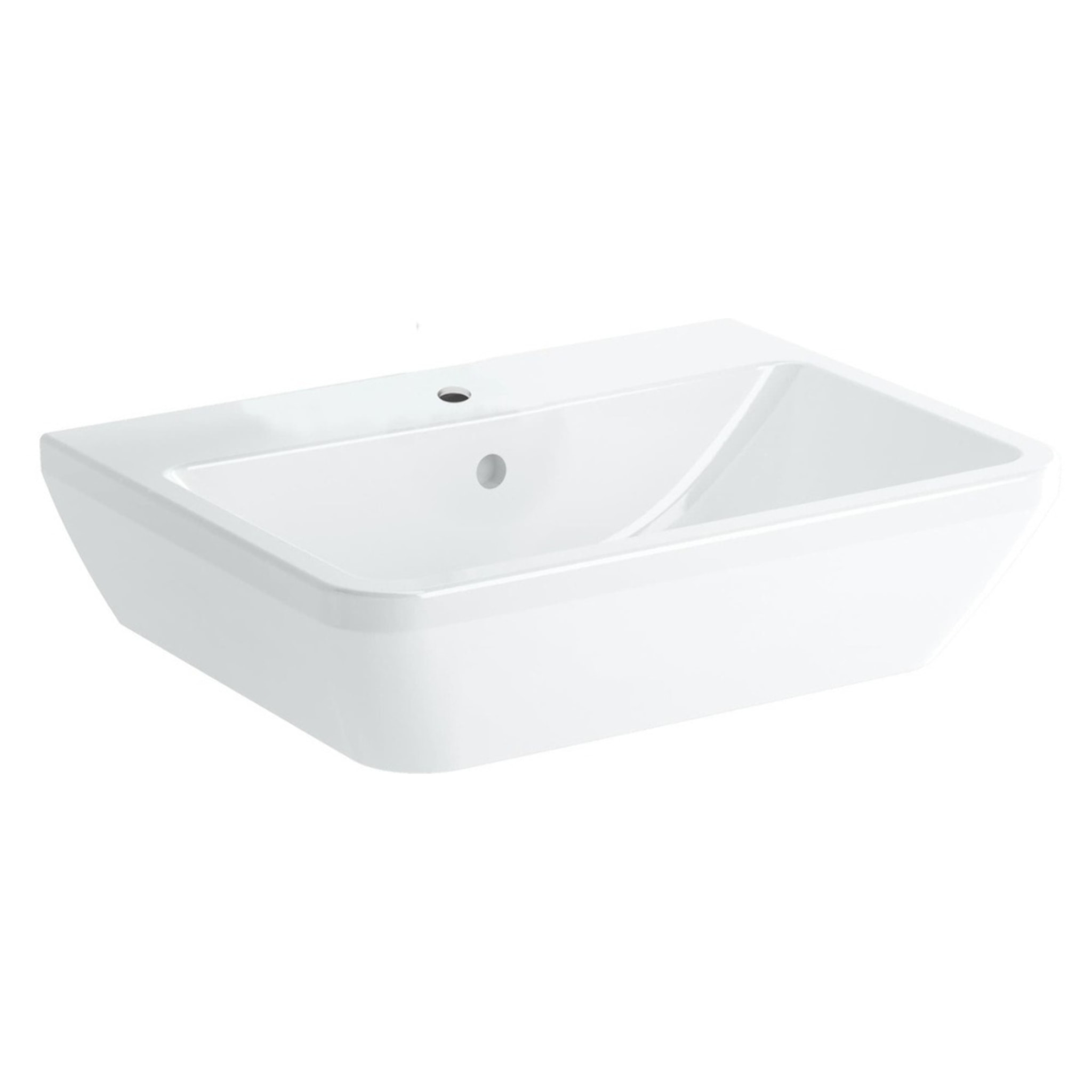 VitrA Integra lavabo 65 x 49 cm avec trou de robinetterie central, blanc brillant (7051-003-0001)