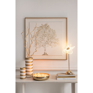 J-Line vase - porcelaine - doré/blanc - set de 3