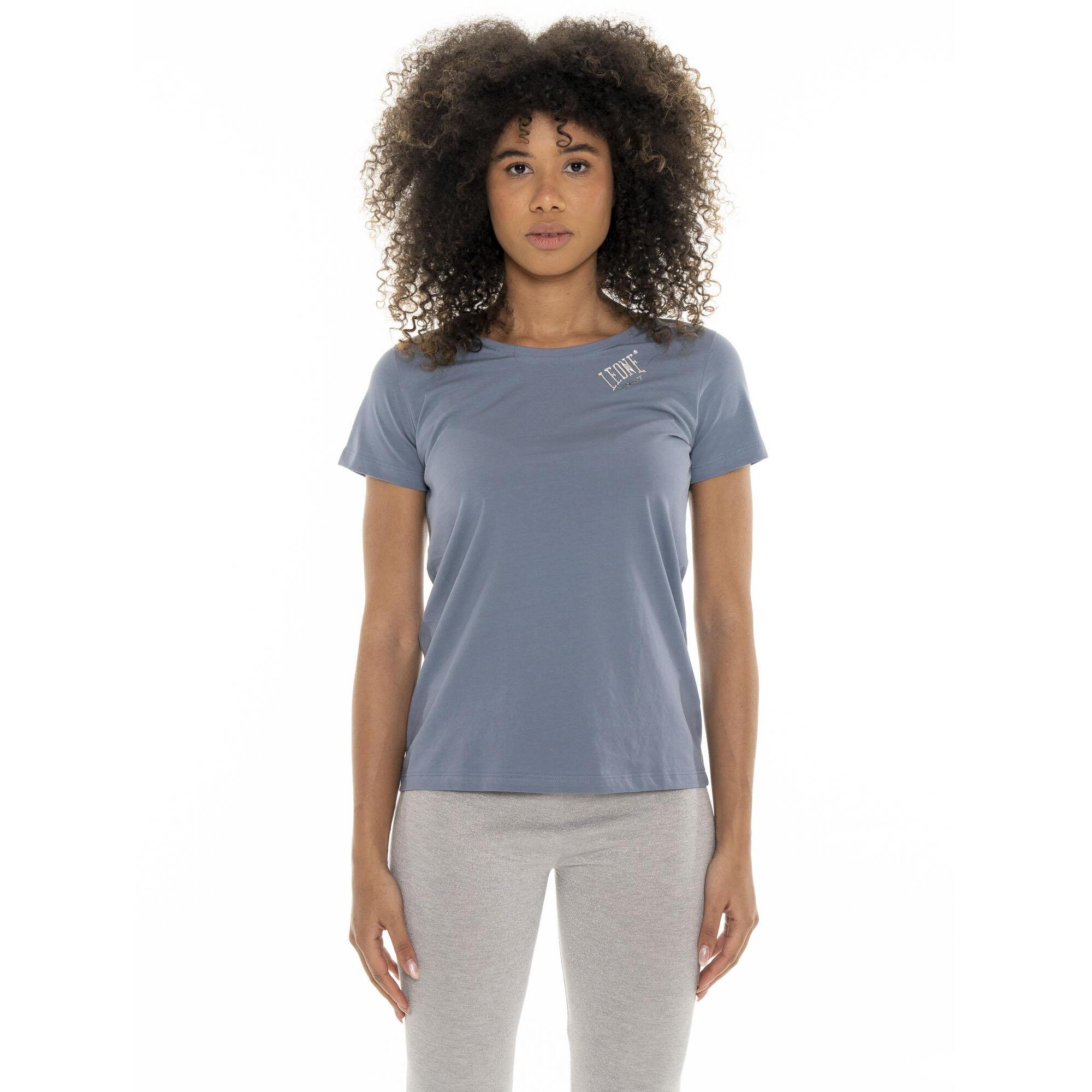Camiseta de mujer Leone Azul de manga corta