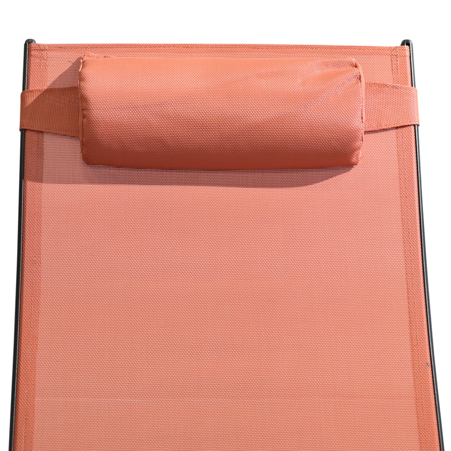 Lot de 2 transats ajustables noir et terracota MEDAN