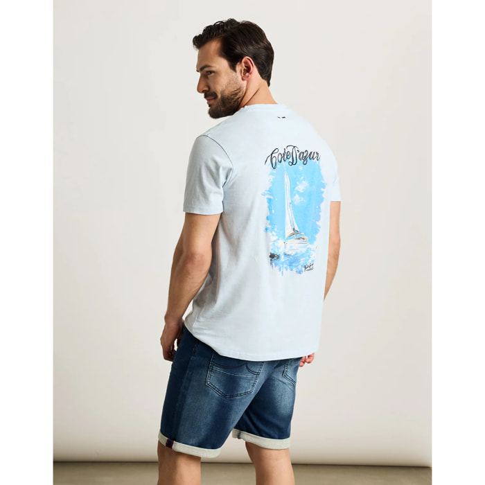 Camiseta Manga Corta Azul Celeste - Norris