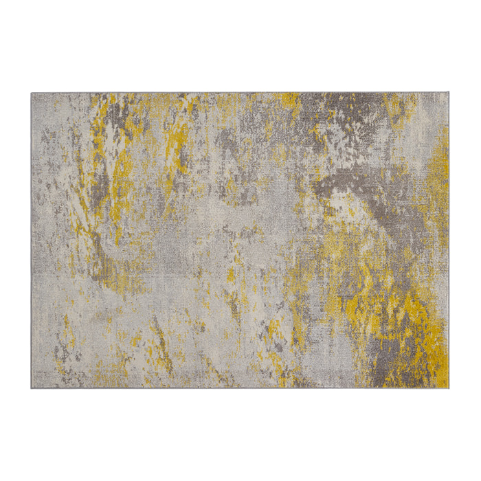 Tapis rectangulaire à motif abstrait jaune 160 x 230 cm CAPS