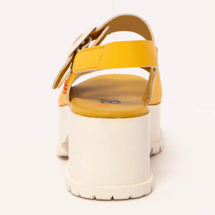 Sandalias con tacón 1821 NAPPA YELLOW/ MANCHESTER color Yellow