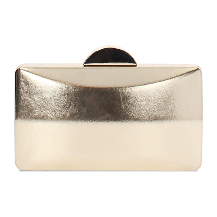 Clutch donna oro in laminato