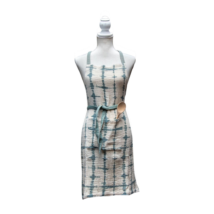 Tablier de cuisine en coton céladon h80cm PAOLO