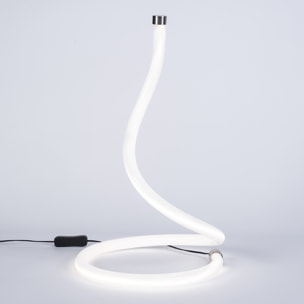 FORLIGHT Sobremesa Rolly LED 12W Blanco Neutro - 4000K Níquel Satinado para Interior de Mesa en Oficina, Dormitorio, Comedor