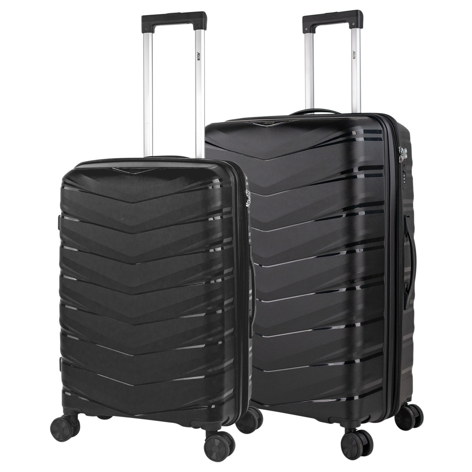 Juego De Maletas Rígidas Pp Jaslen Varese Negro