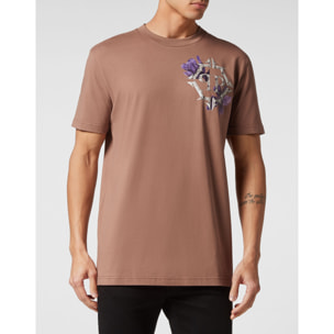 PHILIPP PLEIN T-Shirt Round Neck FLOWERS