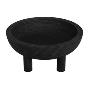 Coupe design en bois sculpté paulownia noir